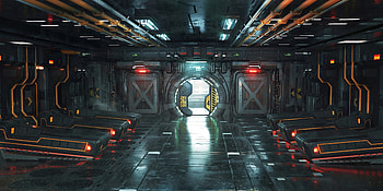 Art, Miscellanea, Miscellaneous, Corridor, Sci-Fi, Door, Hatch, Luke HD wallpaper