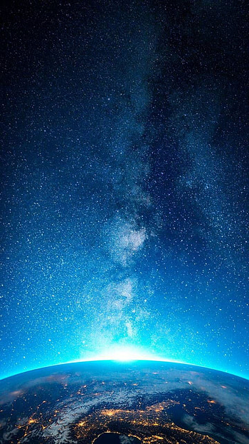 Starry Earth View. Space , earth, Galaxy , Galaxy Space HD phone wallpaper