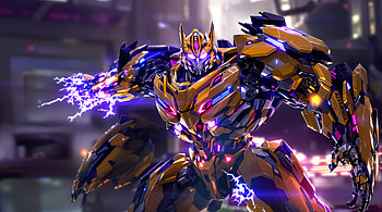 Bumblebee — Electric Vanguard, Bumblebee (Transformers), mecha, armor, lightning HD wallpaper