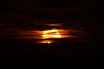 Sunset, Sky, Sun, Dark HD wallpaper