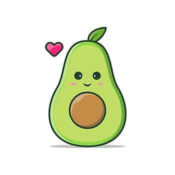 Kawaii avocado, Smiling expression, Cute and adorable HD phone wallpaper