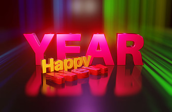 Happy New Year 3D, Happy, New Year, 3D, greeting HD wallpaper