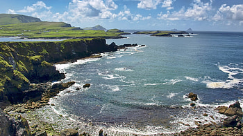 Seascape Ring of Kerry, Skellig Island, Windows 10 spotlight HD wallpaper