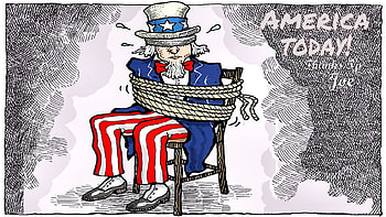 America, leftists, tied up, uncle sam, americans HD wallpaper