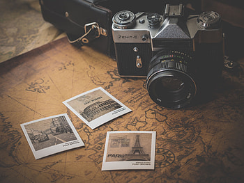 Vintage, Journey, Retro, Technologies, Technology, Camera, Map, , graphs HD wallpaper
