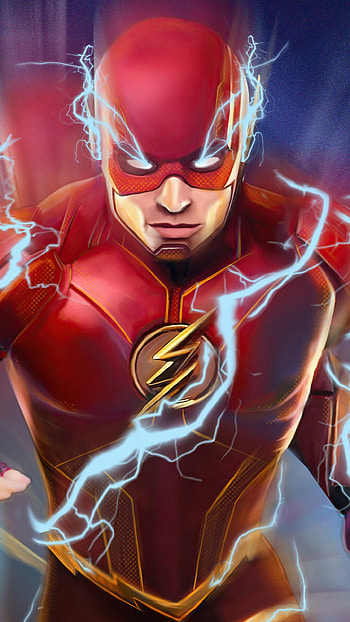 Flash, DC Comics, Superhero speedster, Scarlet Speedster HD phone wallpaper