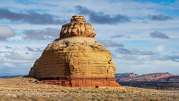 Church Rock, Utah, landscape, clouds, sky, usa HD wallpaper