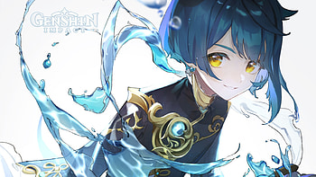 Xingqiu White Background Genshin Impact HD wallpaper