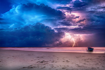Sea Sky, clouds, Nature, Sky, Sea HD wallpaper