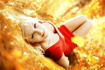 Girl in Red, in red, girl, beautiful HD wallpaper