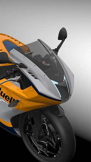 3d Bike, Yellow Motorbike HD phone wallpaper