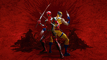 Deadpool And Wolverine Bloodparty, deadpool, wolverine, superheroes, artwork, artist, digital-art, art, artstation HD wallpaper