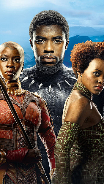 T’Challa, Okoye and Nakia, Black Panther HD phone wallpaper