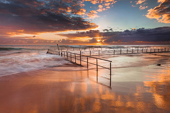 Australian Beach, clouds, Australia, evening, beach HD wallpaper