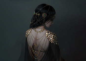 Ancient Girl Jewellery, fantasy-girls, jewellery, artist, artwork, digital-art, deviantart HD wallpaper