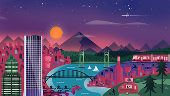 Portland Skyline, Stunning , Beautiful backgrounds, Top-rated collection HD wallpaper