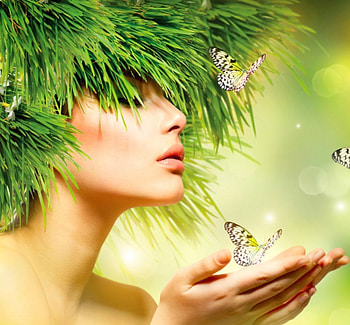 Lady with Butterflies, butterflies, lady, model, green, subbotina anna HD wallpaper