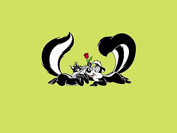 Pepe Le Pew & Cat, cartoon, animals, love, warner bros, other, skunks, pepe, pepe le pew HD wallpaper