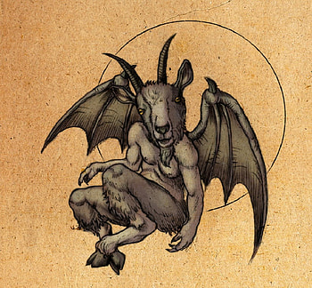 Cloven Hoof, artwork, abstract, winged, fantasy, horned, demon HD wallpaper