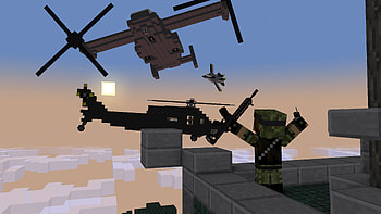 Minecraft Helicopter HD wallpaper
