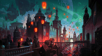 Fantastic City, artist, artwork, fantasy, digital-art HD wallpaper