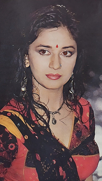 Madhuri Dixit, bollywood actress, vintage HD phone wallpaper