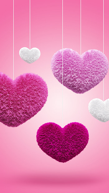 ... red love hearts mobile quad ... HD phone wallpaper