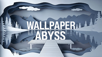 Serenity: Abyss, Abyss, landscape, mountain, lake, paper art HD wallpaper