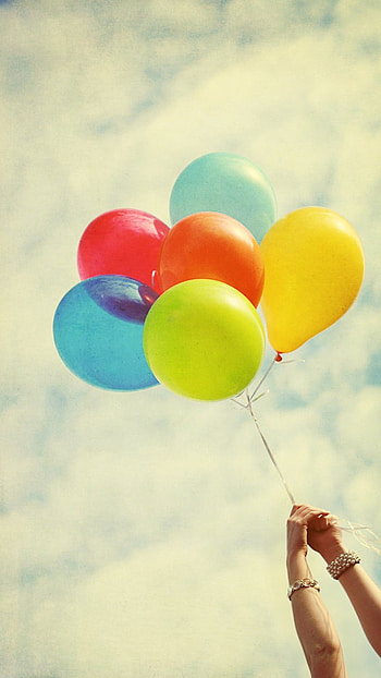 Happy Birtay, Balloons HD phone wallpaper