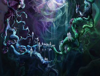 The circle of life (detail), bjpentecost, circle of life, bird, fantasy, luminos, creature HD wallpaper