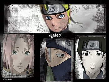 naruto team 7, hatake, haruno, team, root, seven, anime, kakashi, sai, sakura, naruto, 7, shippuden, grunge, anbu HD wallpaper