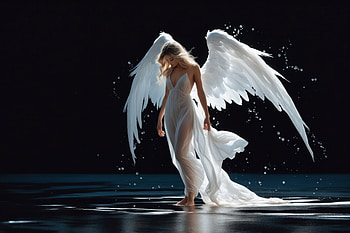 Ethereal Angel Dreams, angel, fantasy, wings, artist, artwork, digital-art, deviantart HD wallpaper