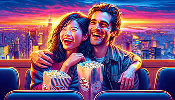 Best Friends Enjoying Movie Night - Vibrant, Best Friends, couple, popcorn HD wallpaper