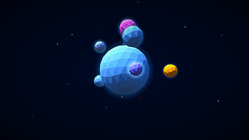 Digital art, space, planets, system, minimal HD wallpaper