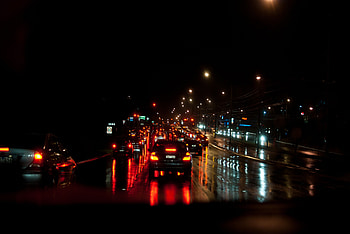 Cars, Road, Movement, Traffic, Night City HD wallpaper