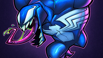 Venom Chibi Artwork , venom, artwork, superheroes, supervillain, artist, digital-art, deviantart HD wallpaper