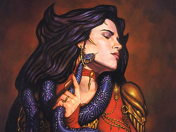 Snake Lady, snake, lady, fantasy, female HD wallpaper