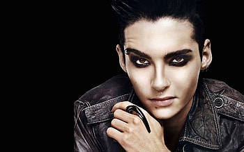 Tokio Hotel, Face, Black hair, Music artist HD wallpaper