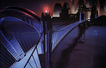 Gotham Bridge at Dusk — Batman: The Animated Series, TV Show, Batman: The Animated Series HD wallpaper