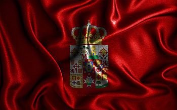 Ciudad Real flag, , silk wavy flags, spanish provinces, Day of Ciudad Real, fabric flags, Flag of Ciudad Real, 3D art, Ciudad Real, Europe, Provinces of Spain, Ciudad Real 3D flag, Spain HD wallpaper