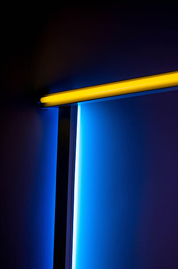 Dark, Wall, Neon, Lamp, Glow, Room HD phone wallpaper