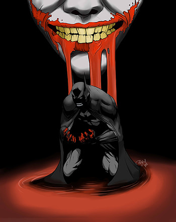 Batman, hand in blood, art HD phone wallpaper