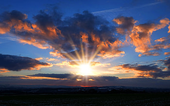 Nature, Sunset, Sky, Clouds, Horizon HD wallpaper