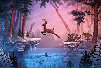 Deer Artwork, deer, artwork, artist, digital-art, deviantart HD wallpaper