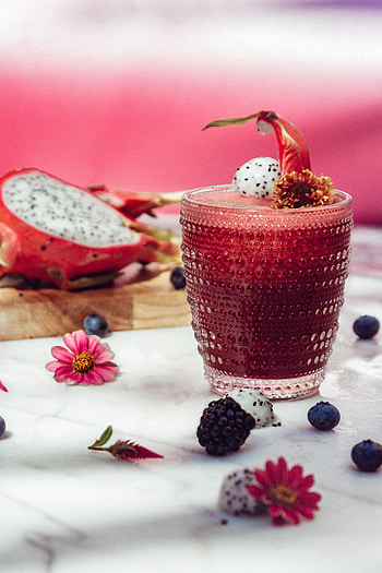 Food, Berries, Glass, Drink, Beverage, Cocktail, Smoothie HD phone wallpaper