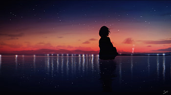 Seventh Level Of Loneliness , alone, silhouette, artist, artwork, digital-art HD wallpaper