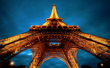 Eiffel tower, Paris, architecture, night, city HD wallpaper