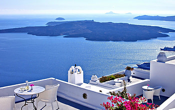 Santorini , Posted by John Cunningham HD wallpaper