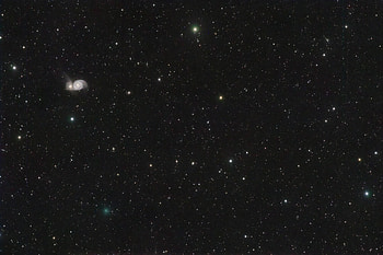 Whirlpool with Comets, galaxies, fun, space, cool, stars HD wallpaper