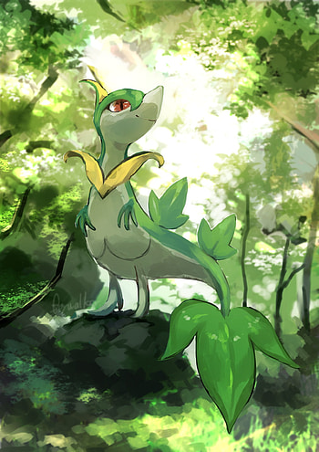Grass Pokmon, Enchanting art, Nature's guardians, Pokmon spirit HD phone wallpaper
